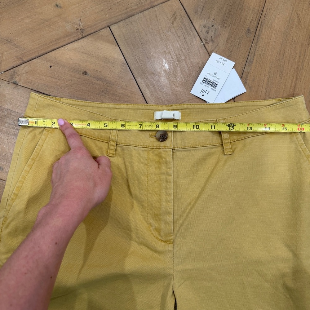 J Jill NWT Yellow Pants 8 NWT - Picture 8 of 9